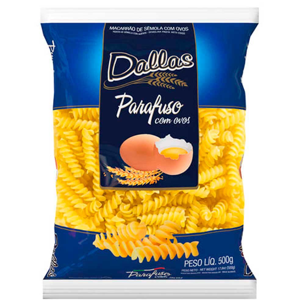 Macarrão Dallas Massa com Ovos Parafuso 500g