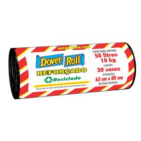 1189549-Saco-para-Lixo-Dover-Roll-Reforcado-Reciclado-Preto-50L 1189549-Saco-para-Lixo-Dover-Roll-Reforcado-Reciclado-Preto-50L