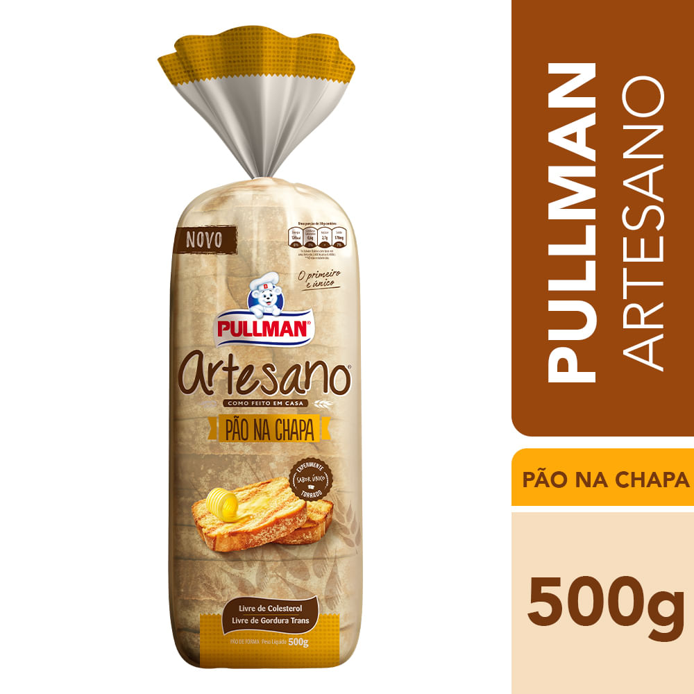 Pão de Forma Pullman Artesano Sabor Pão na Chapa 500g