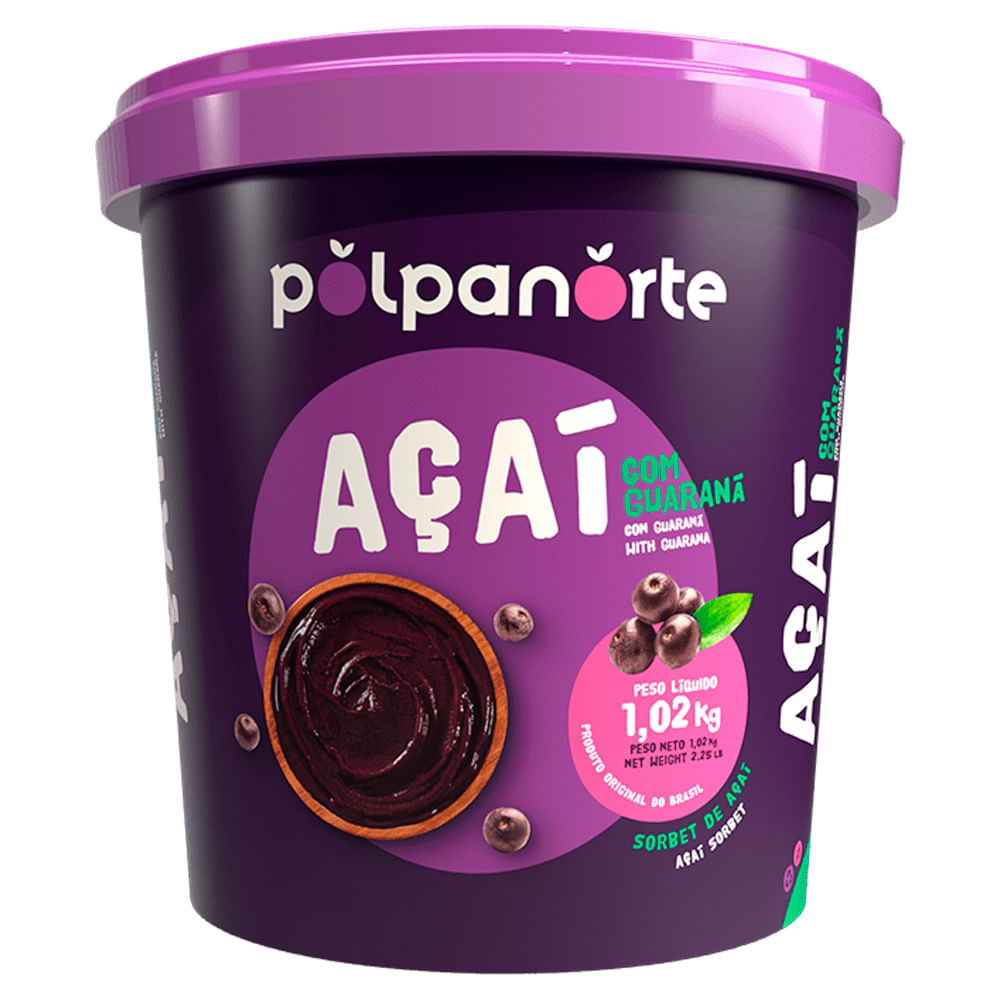Açaí Polpa Norte Tradicional Pote 1,02kg
