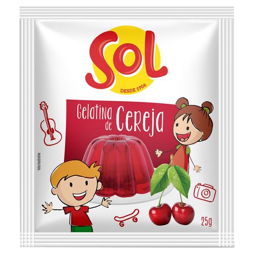 Gelatina Sol Cereja 25g - comper