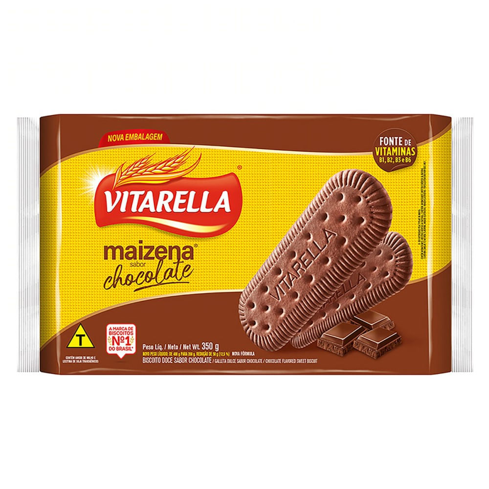 Biscoito Vitarella Maizena Sabor Chocolate 350g