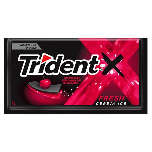 Chiclete Trident X Fresh Cereja Ice 8g - comper