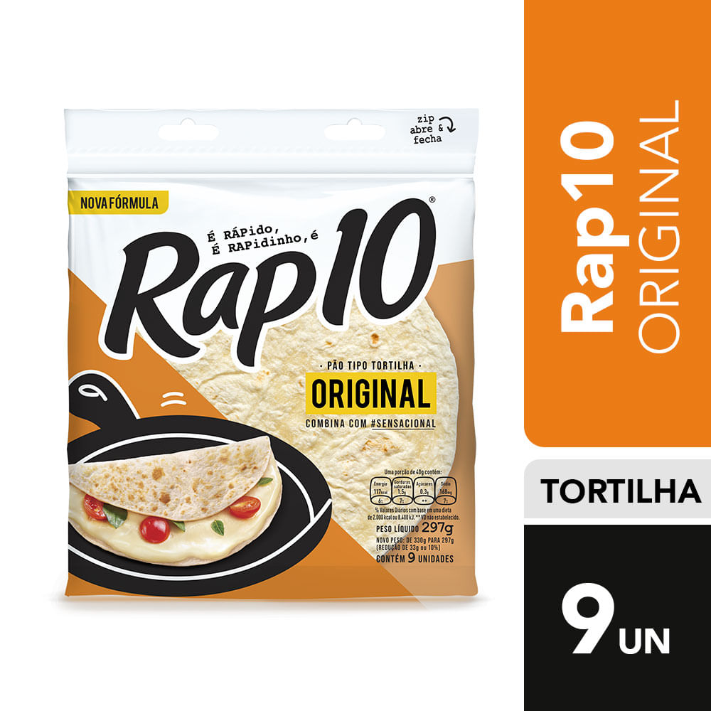 Pão Tortilha Pullman Rap 10 Tradicional 297g