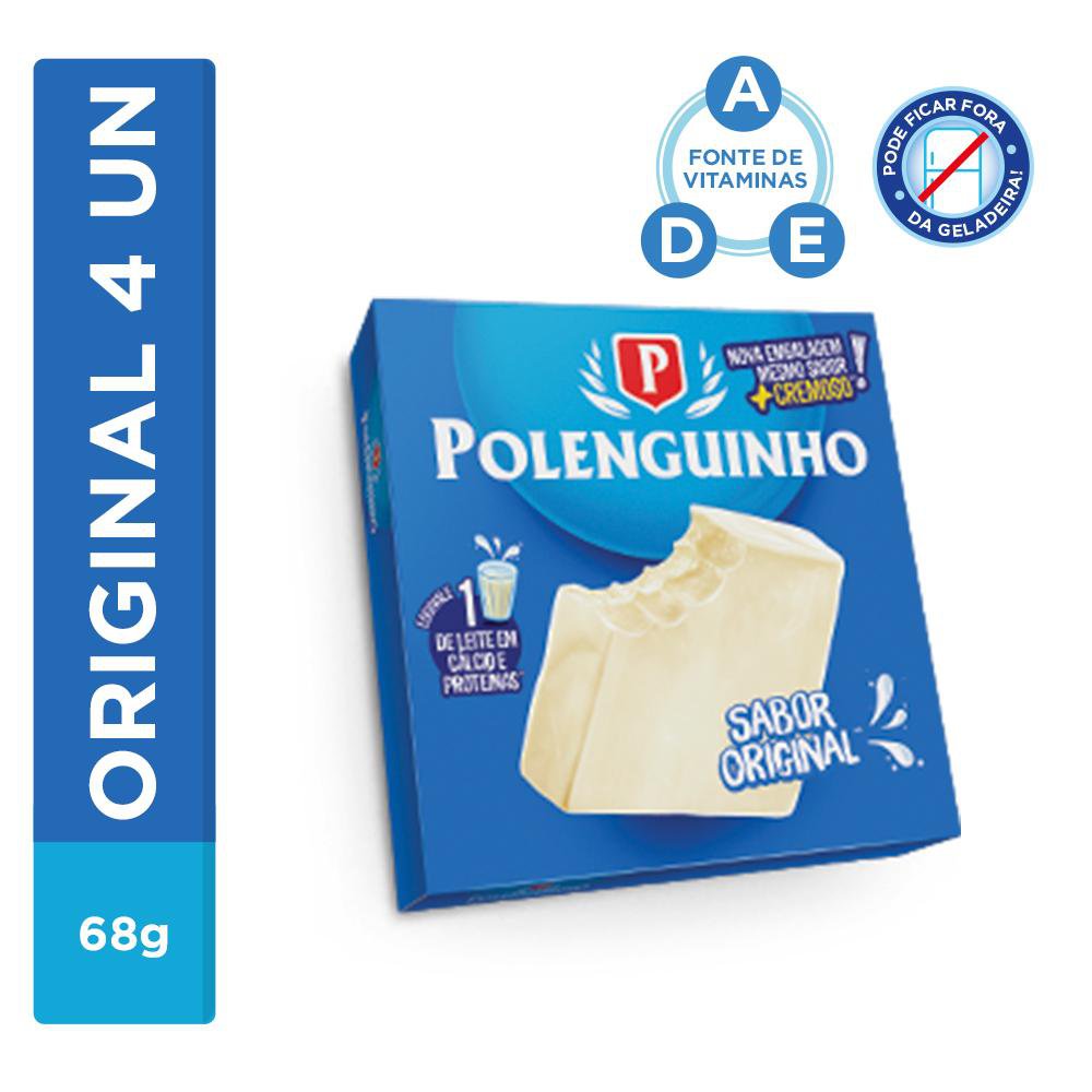 Queijo Processado Polenguinho Tradicional 68g Com 4 Unidades