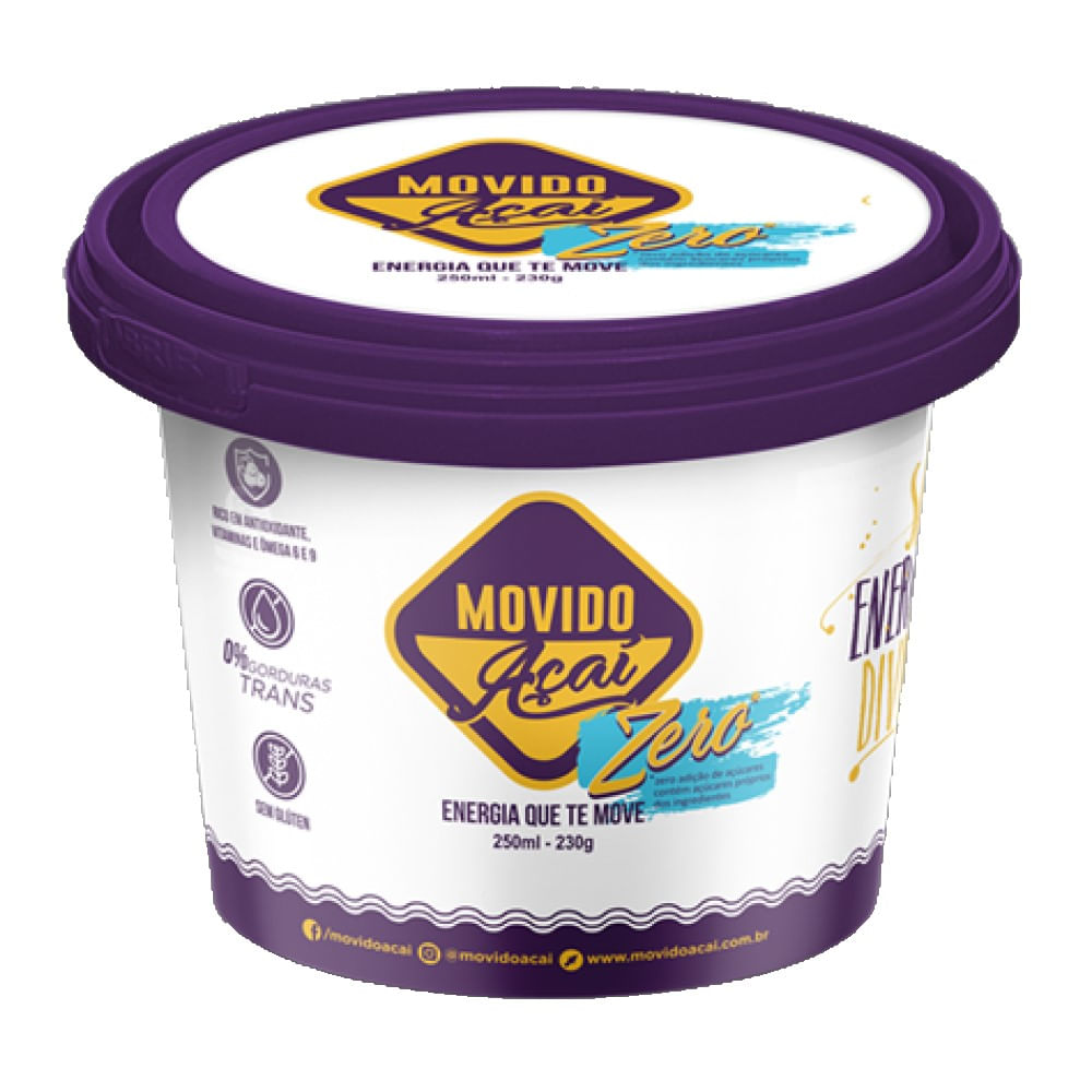 Açaí Movido Açaí Zero Açúcar 250ml