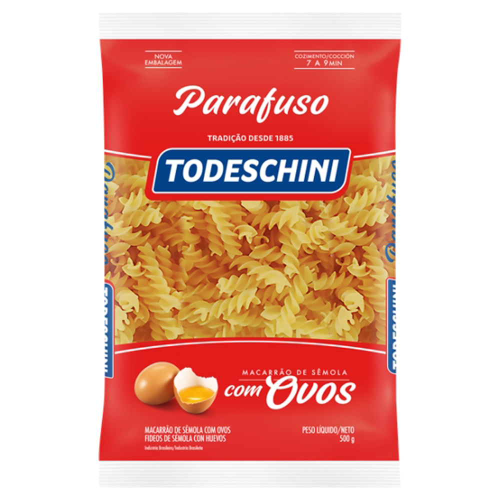 Macarrão Todeschini Parafuso com Ovos 500g