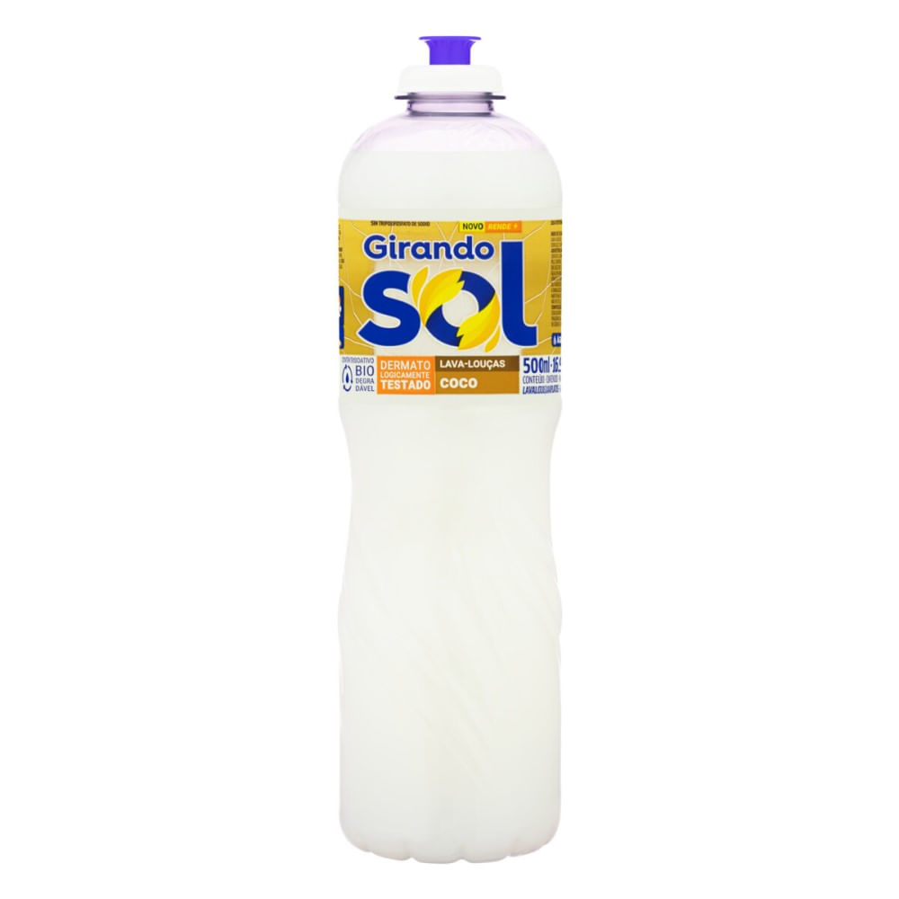 Detergente Líquido Lava Louças Girando Sol Coco 500ml