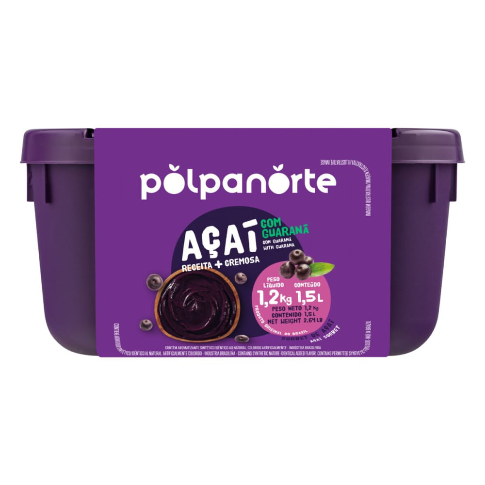 Açaí Polpa Norte Tradicional 1,5 Litro