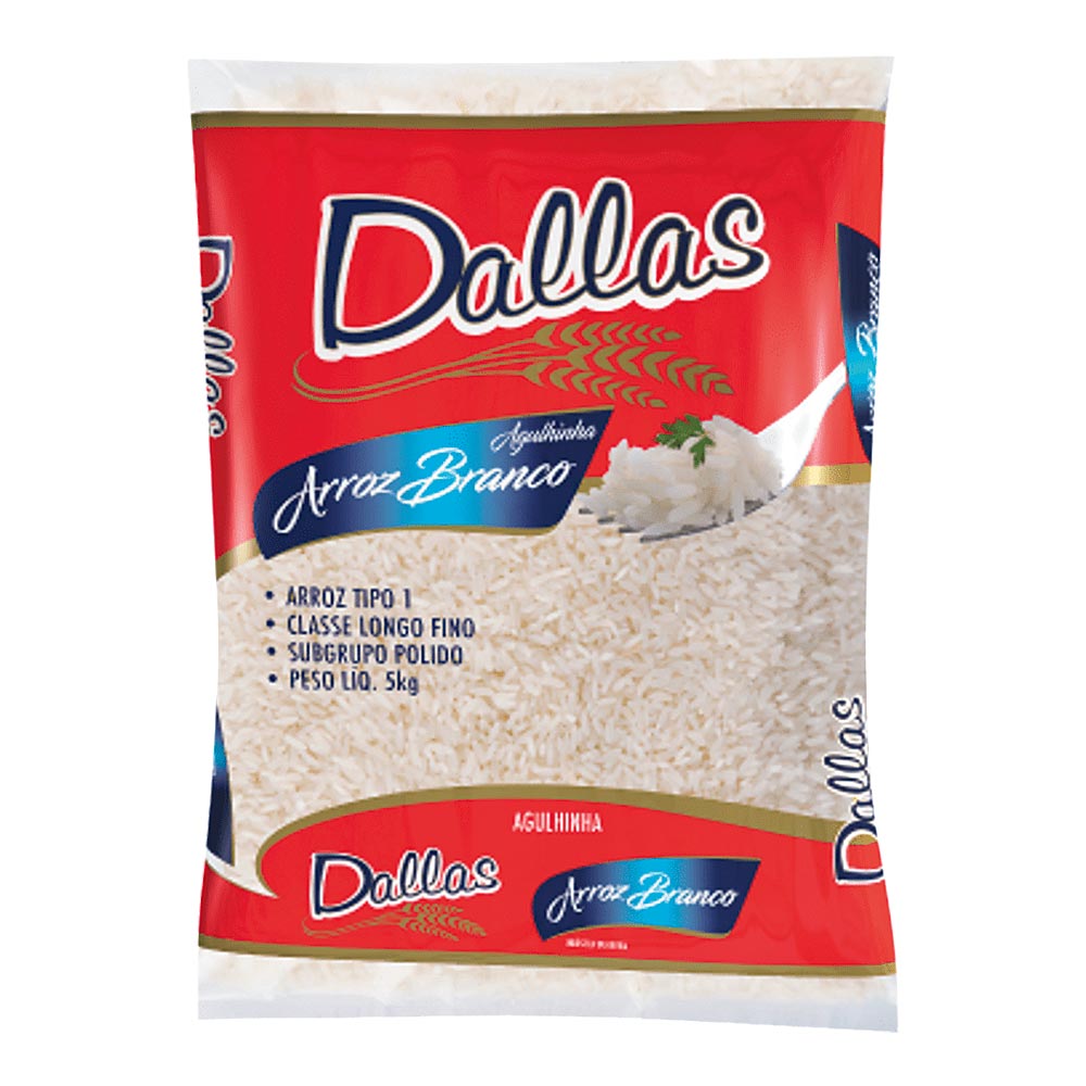 Arroz Branco Dallas Tipo 1 Polido 5kg