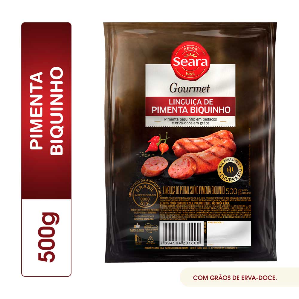 Linguiça Seara Gourmet com Pimenta Biquinho 500g