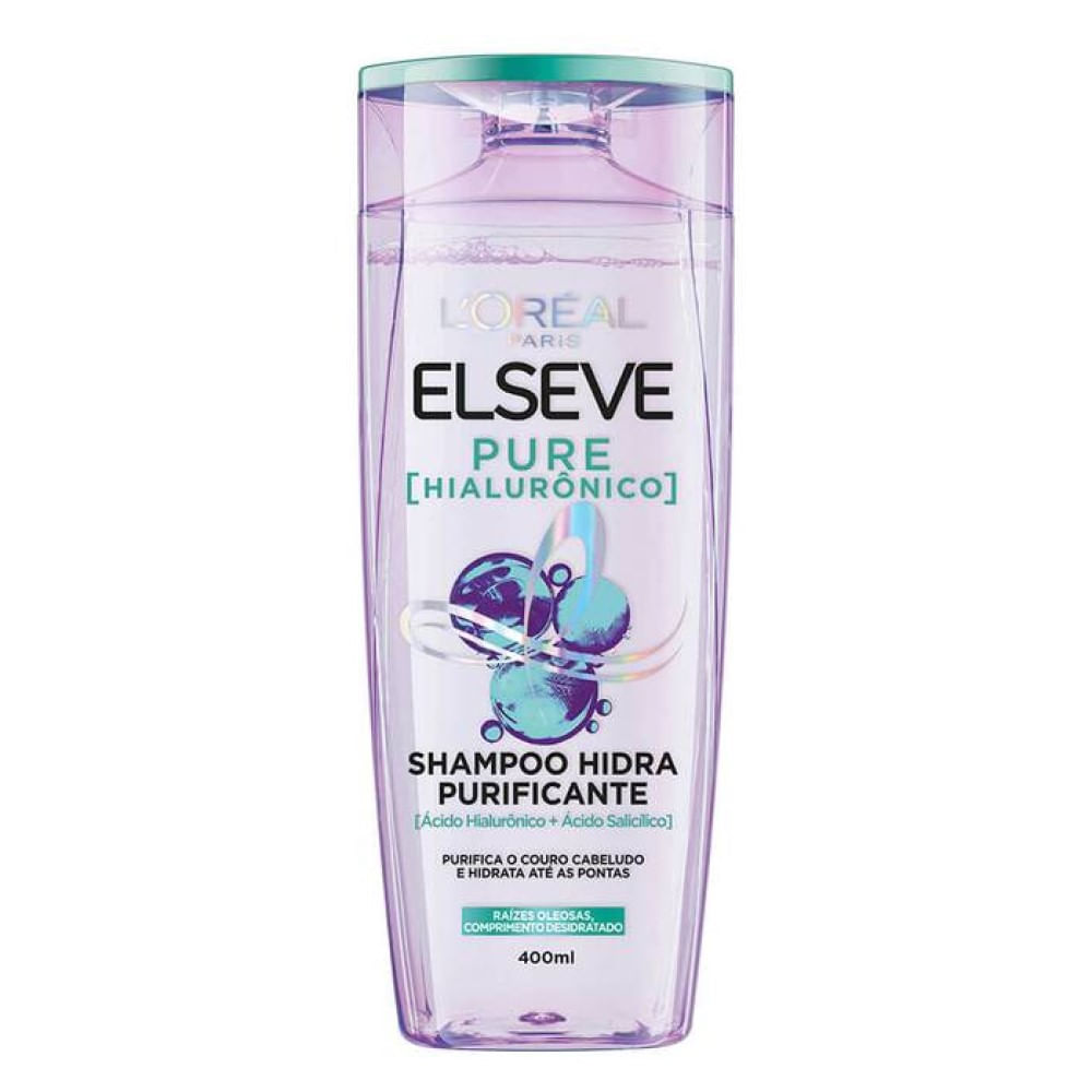 Shampoo Elseve Pure Hialurônico Hidra Purificante 400ml