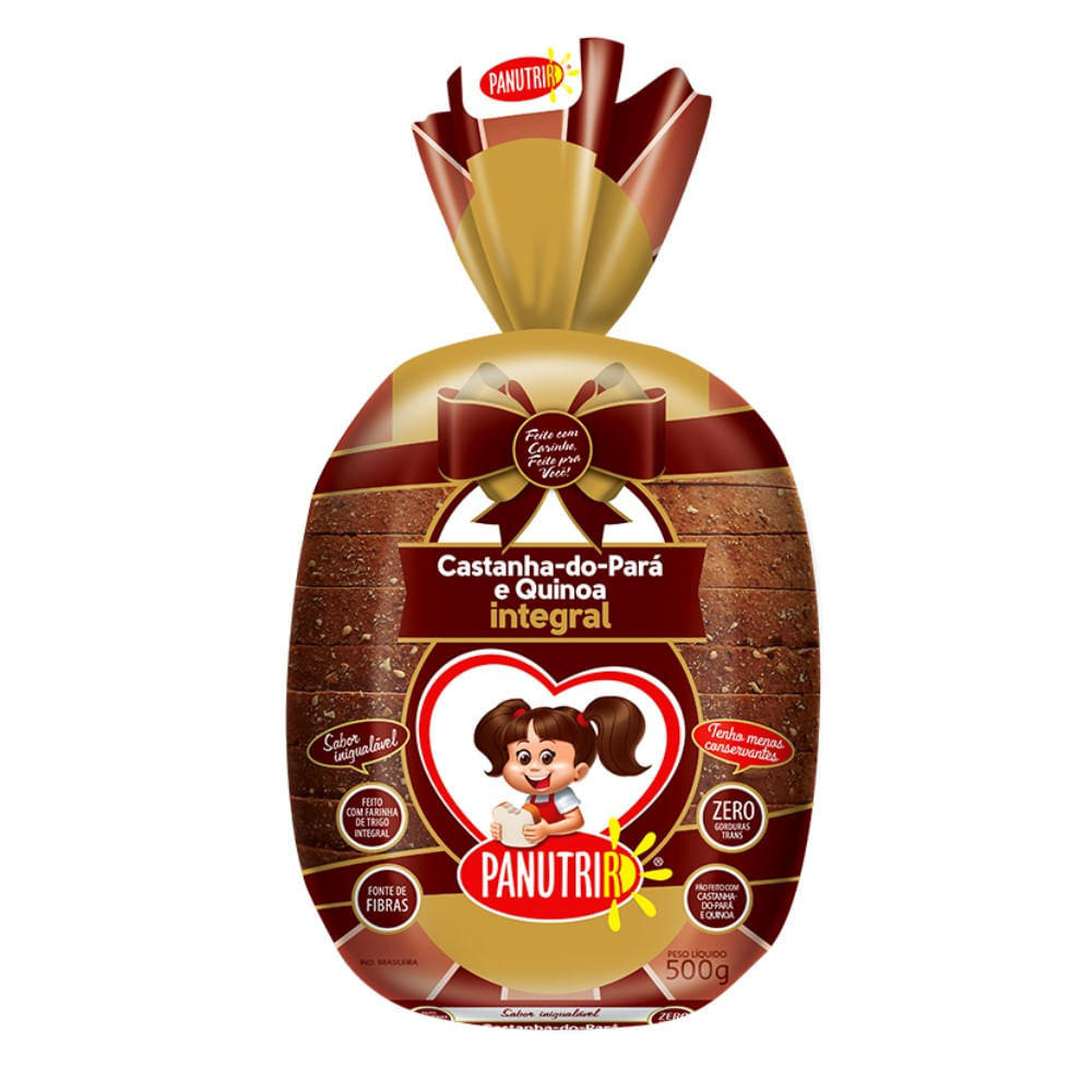 Pão de Forma Panutrir Integral Castanha-do-Pará e Quinoa 450g