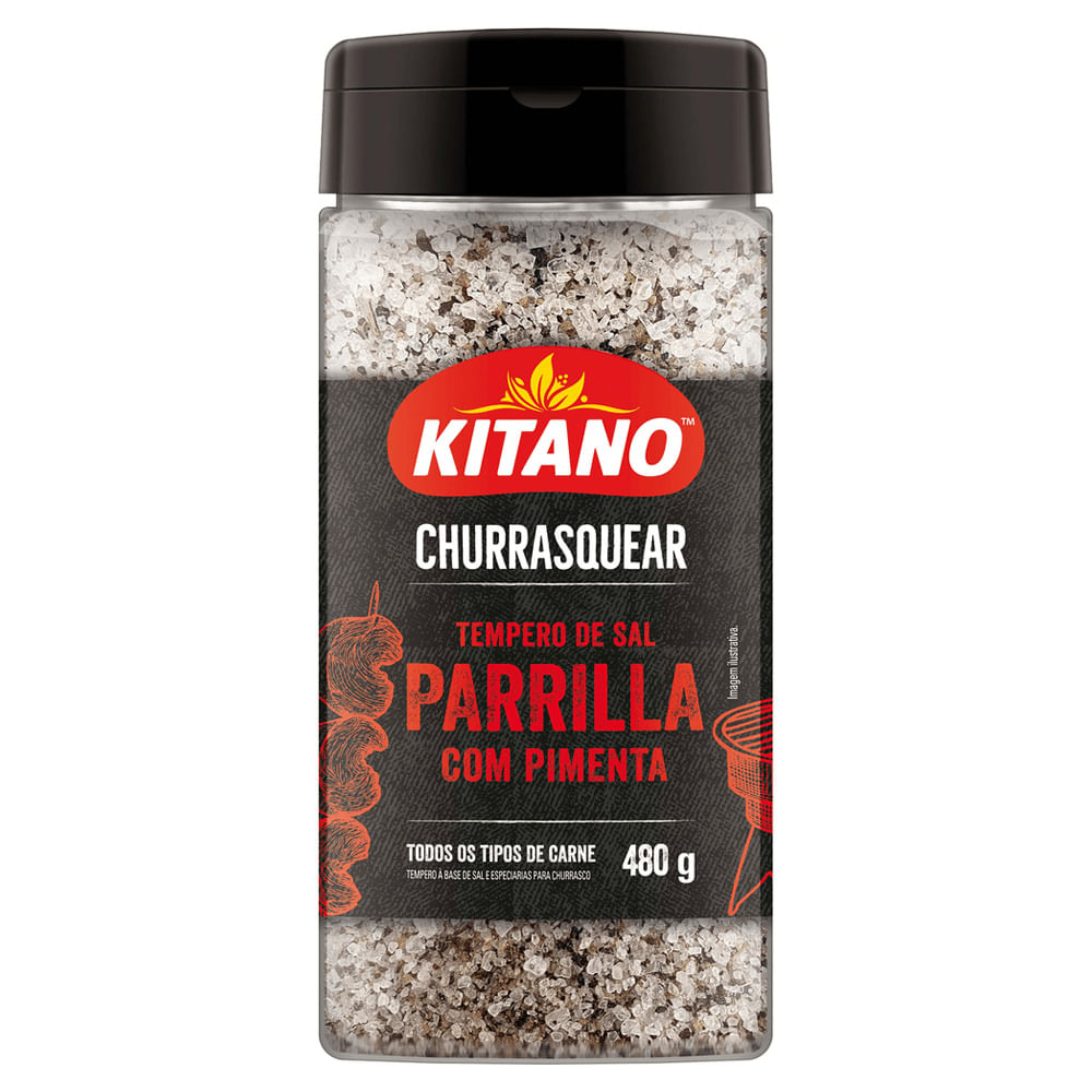 Sal de Parrilla Kitano Churrasco com Pimenta 480g