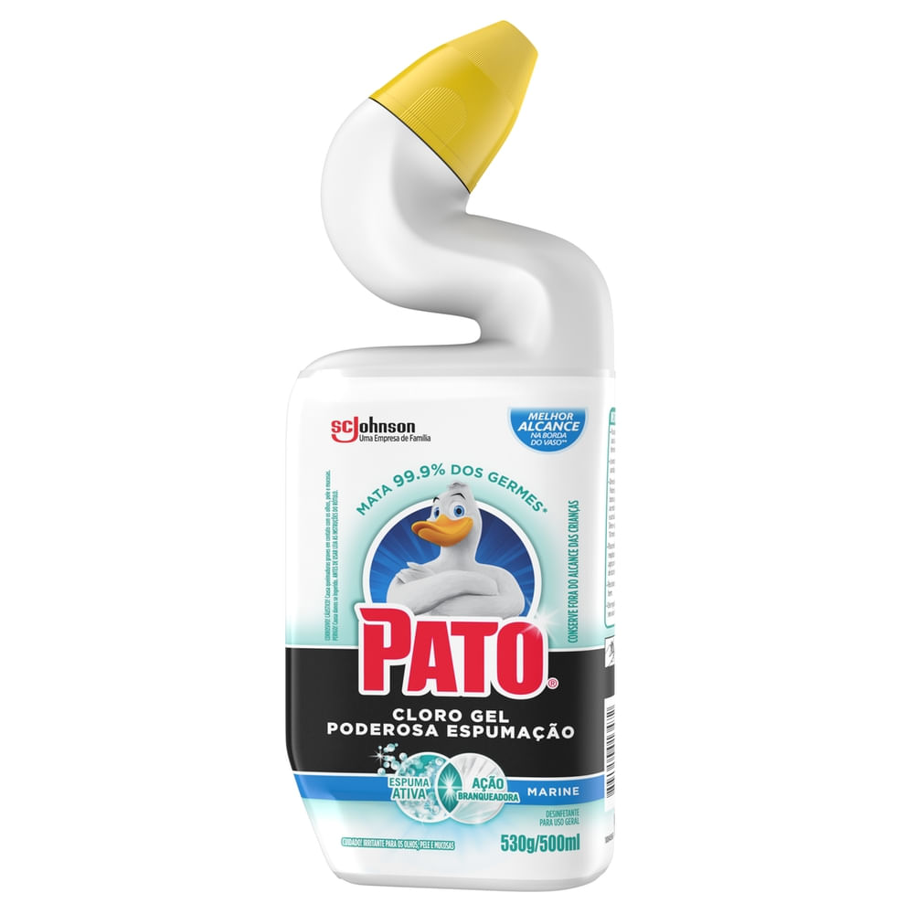 Desinfetante Sanitário Pato Cloro Poderosa Espumação Marine 500ml