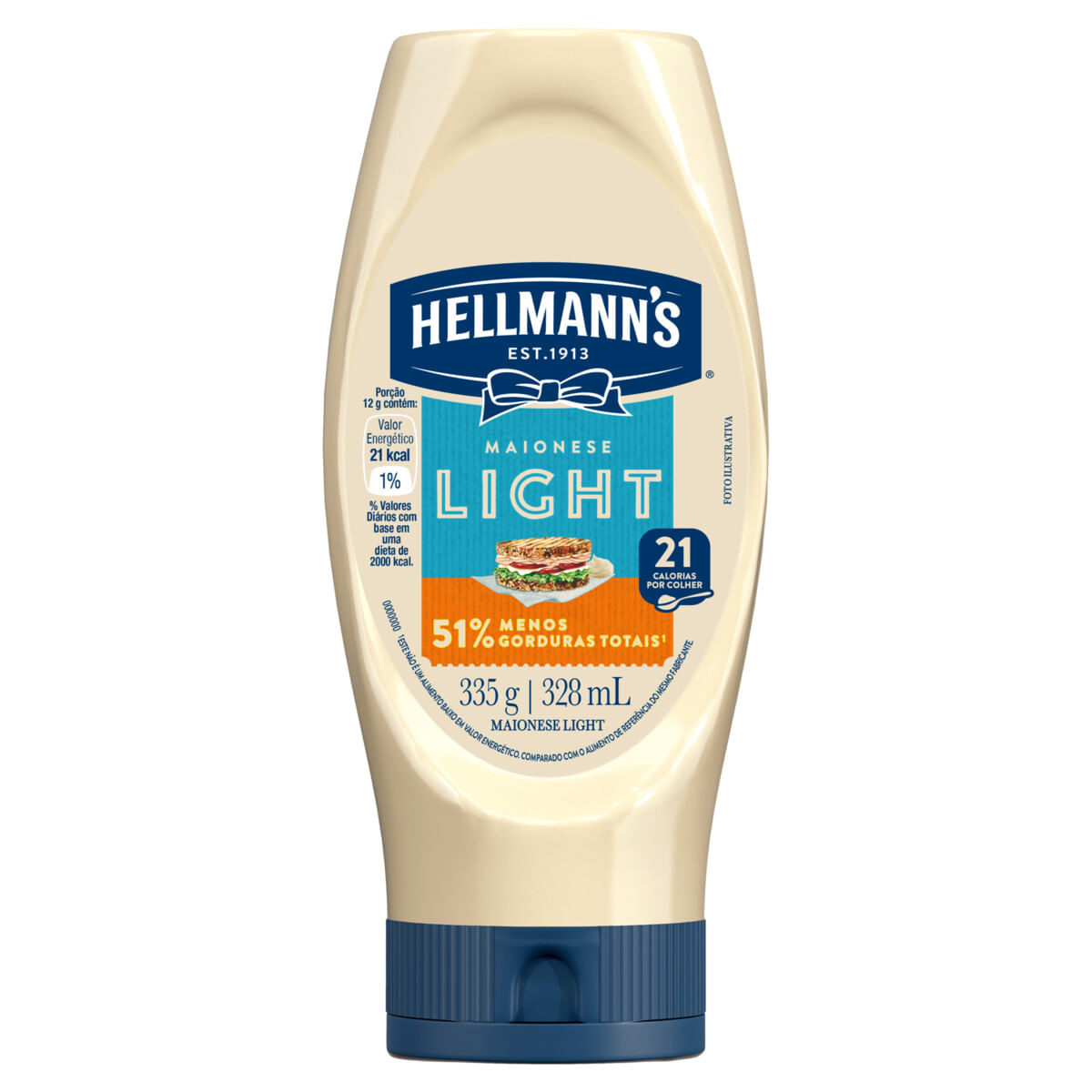 Maionese Hellmann's Light Squeeze 335g
