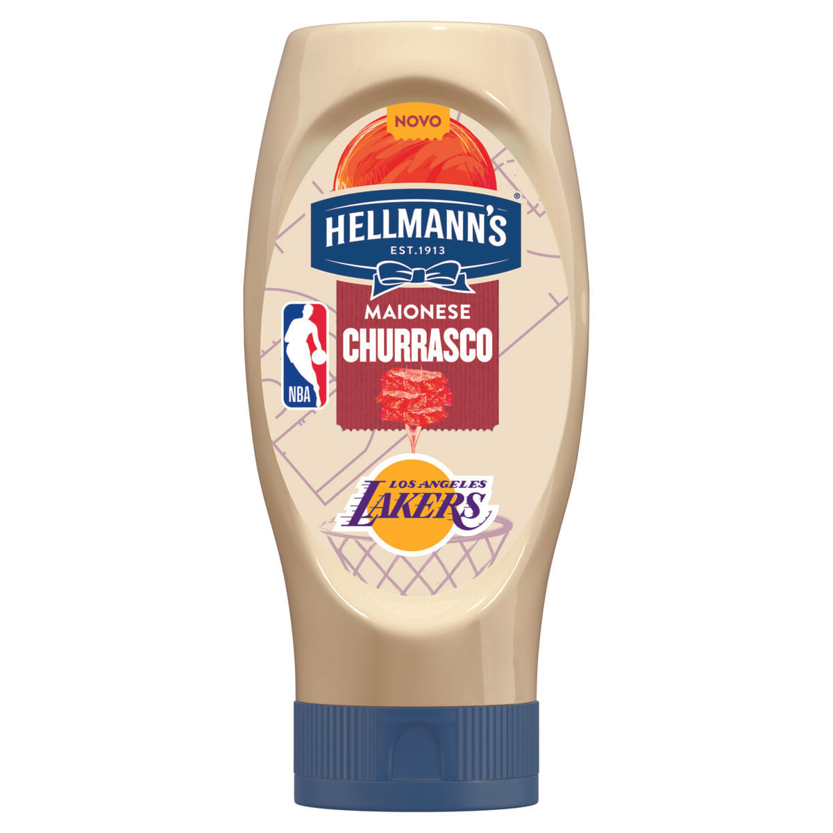 Maionese Churrasco NBA Los Angeles Lakers Hellmann's Squeeze 335g