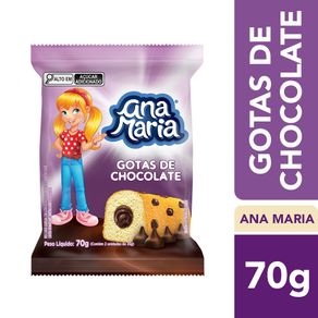 Bolinho Ana Maria Gotas de Chocolate 70g Bolinho Ana Maria Gotas de Chocolate 70g