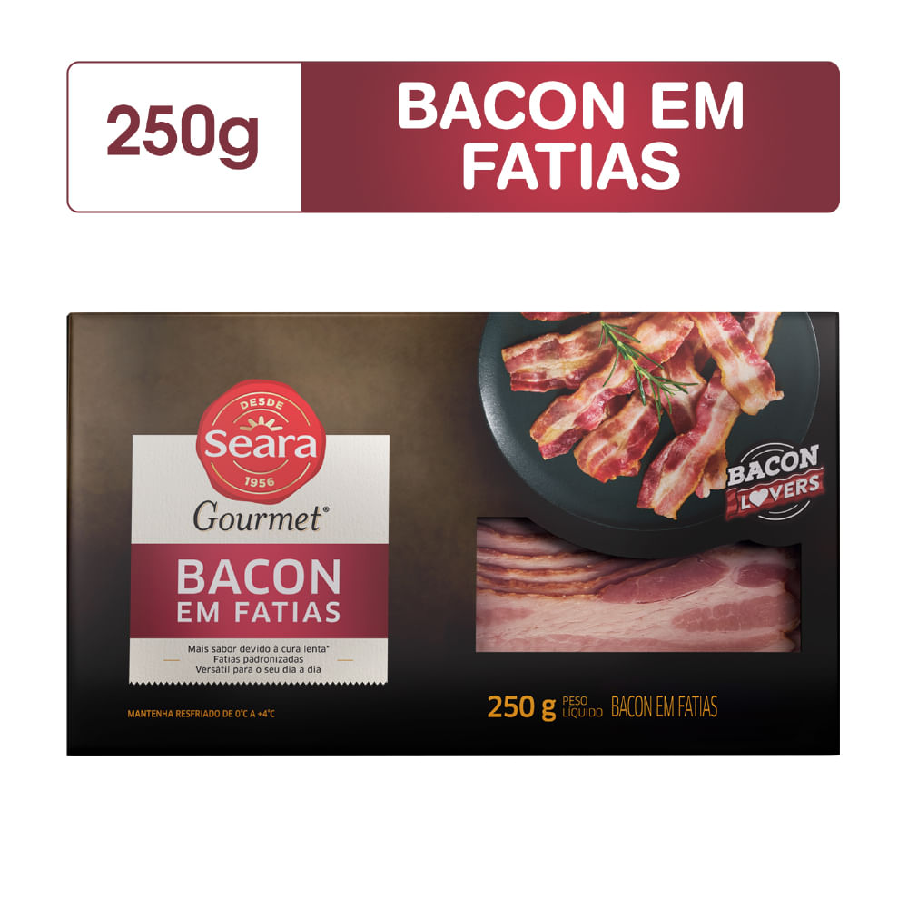 Bacon Seara Gourmet Fatiado 250g