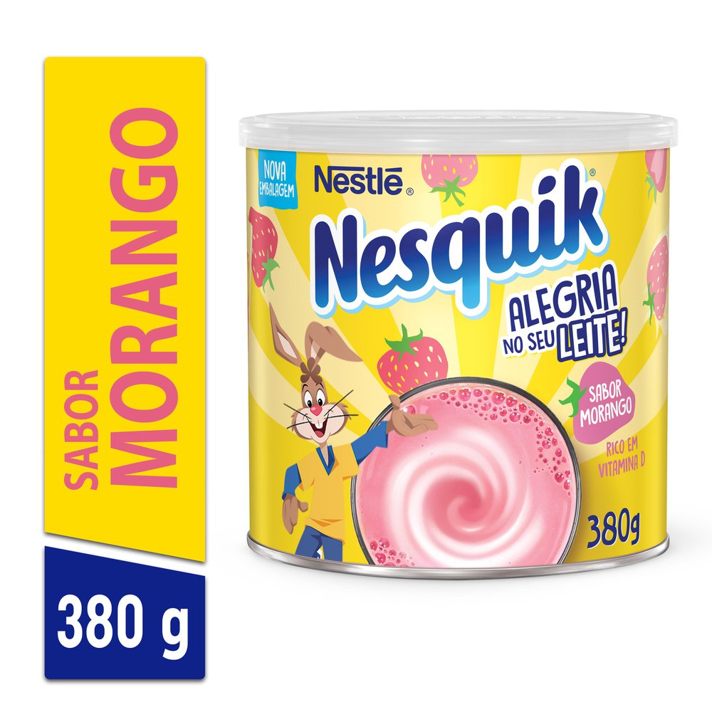 Achocolatado em Pó Nesquik Sabor Morango 380g