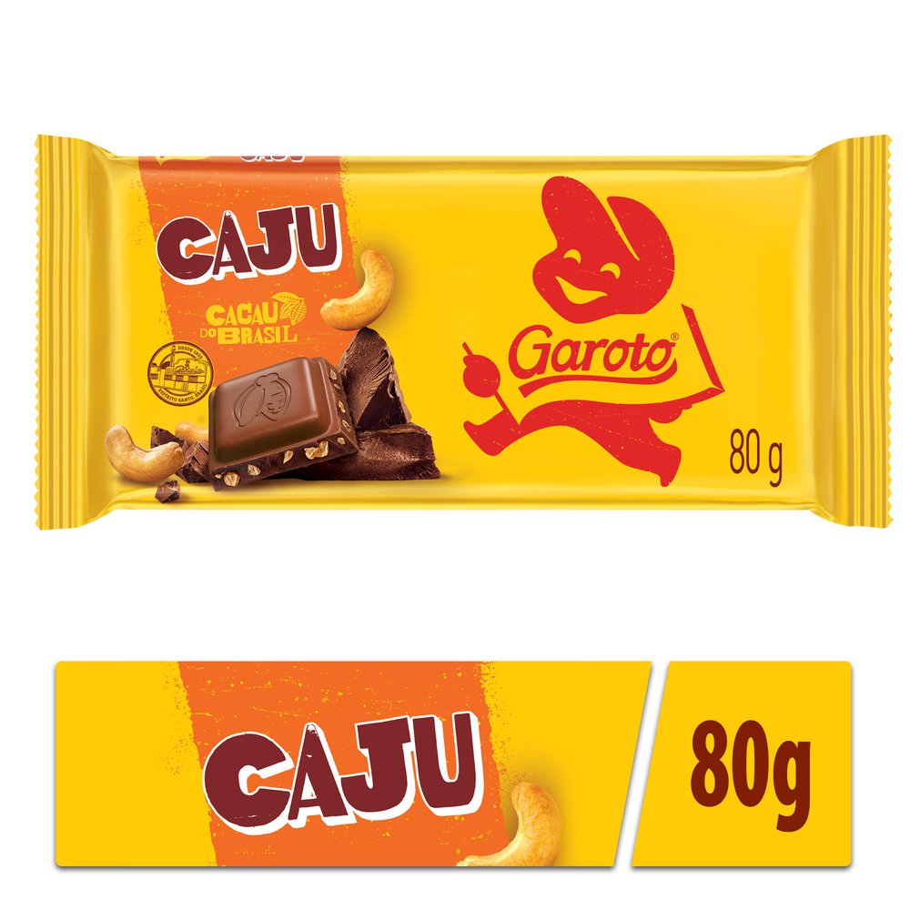Chocolate Garoto Castanha de Caju ao Leite 80g