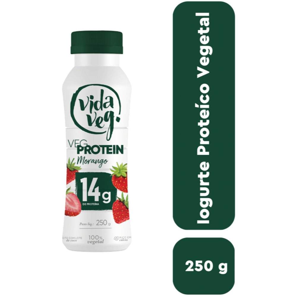 Iogurte Vida Veg Morango Protein 250g