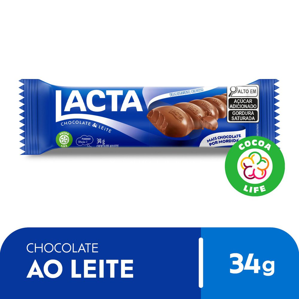 Chocolate Ao Leite Lacta 34G com 12Un - Supermercado Compra Fácil - Compre  Online em Belo Jardim/PE