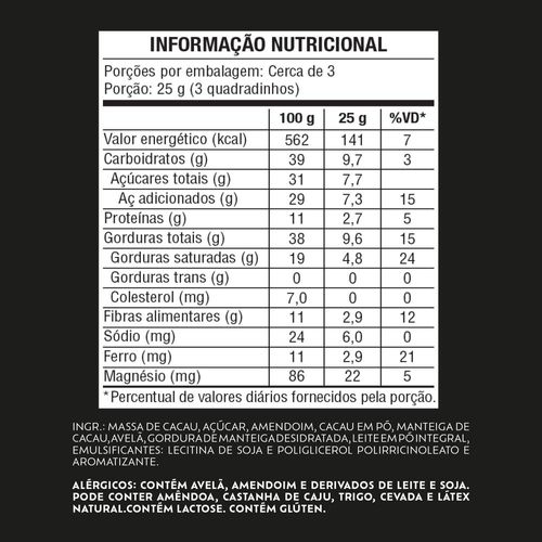 Barra de Chocolate Lacta Intense Mix de Nuts 60% Cacau 85g - comper