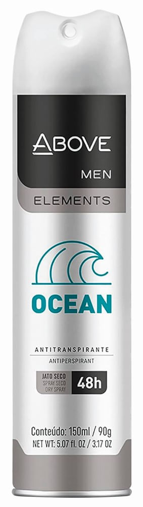 Desodorante Aerossol Above Men Elements Ocean 150ml