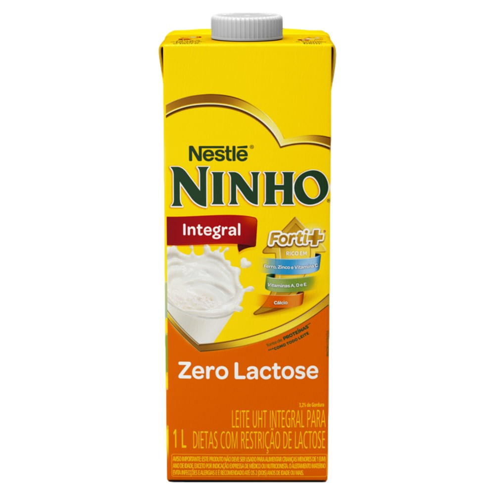 Leite Ninho Fort+ Zero Lactose Integral 1 Litro