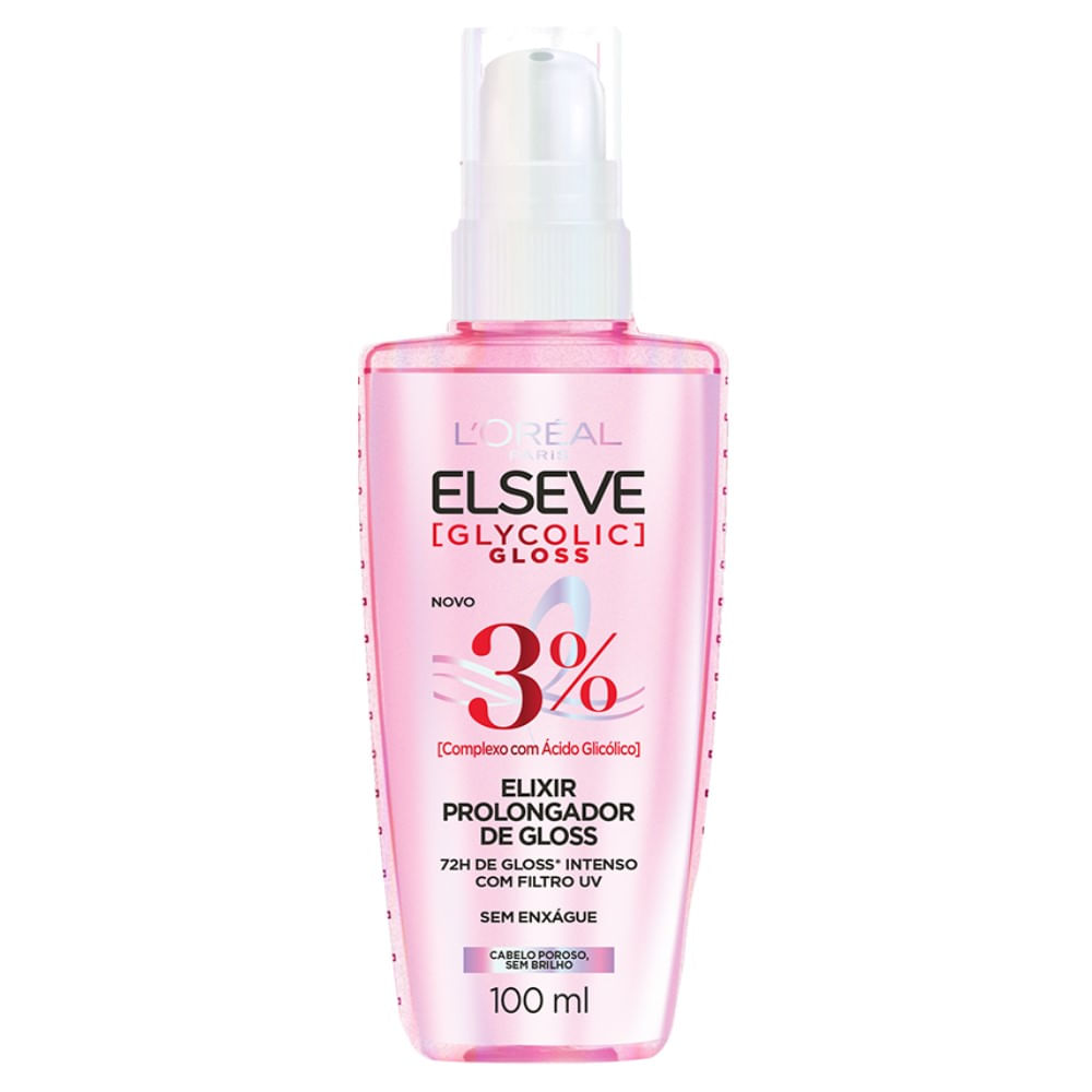 Sérum Elseve Glycolic Gloss Elixir Prolongador de Gloss 100ml