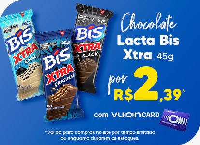 Lacta Chocolate ao Leite Bis Xtra, 45 g (Pacote de 1) : .com