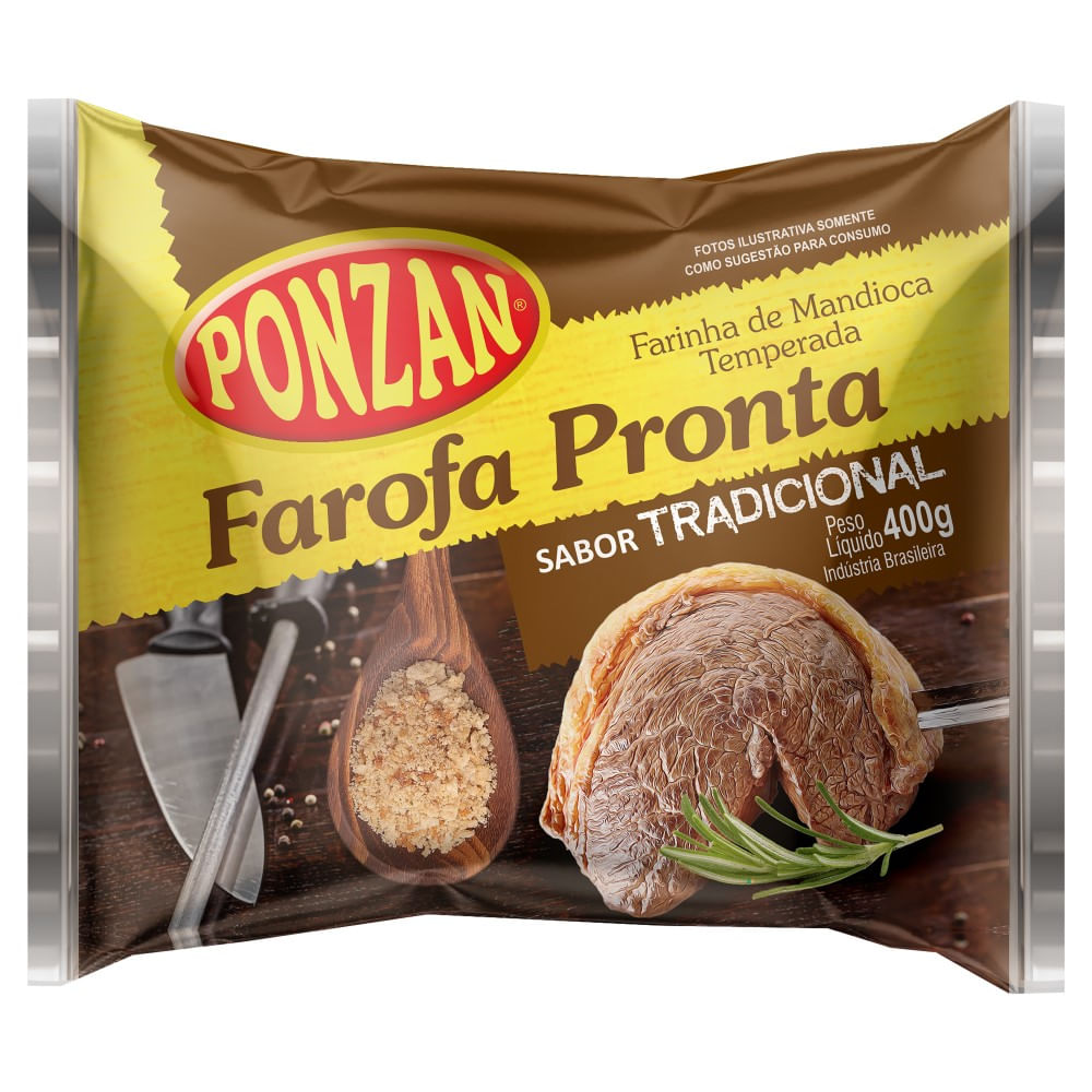 Farofa Pronta Ponzan Tradicional 400g
