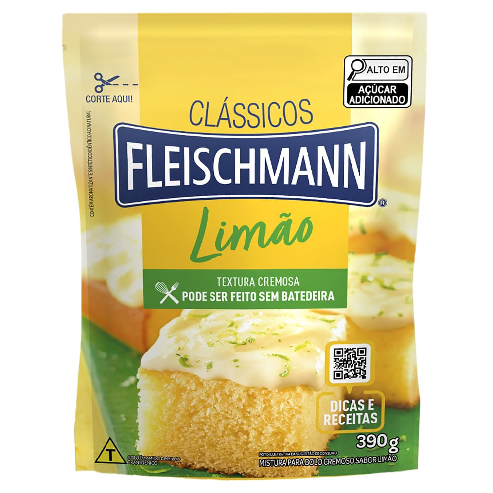 Mistura Para Bolo Fleischmann Limão Cremoso 390g