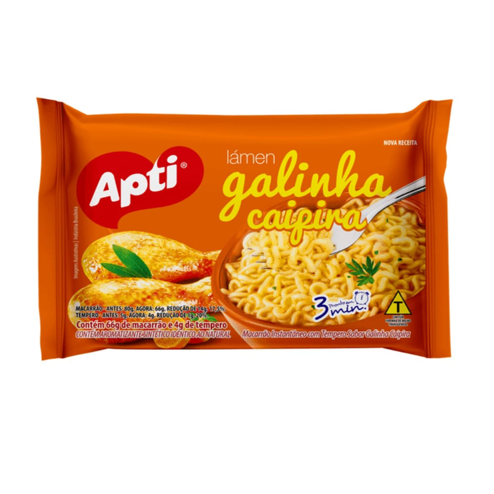 Macarrão Instantâneo Apti Galinha Caipira 70g