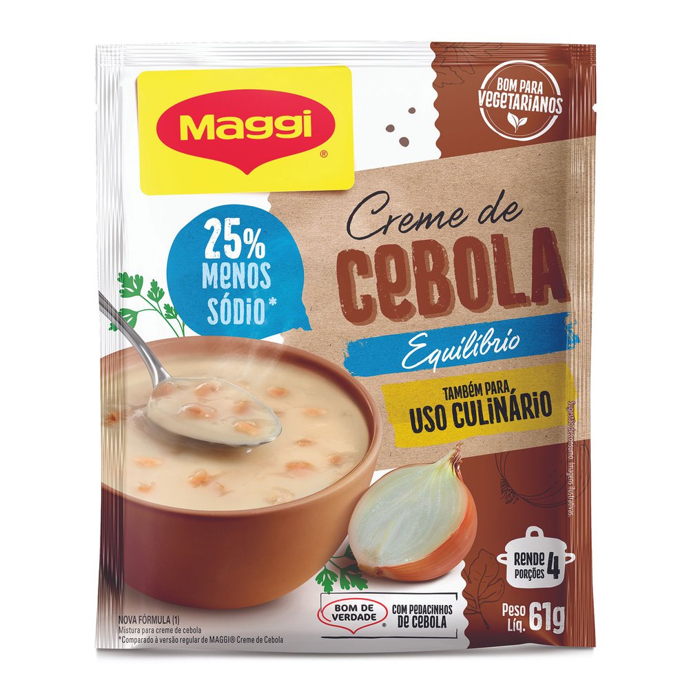 Creme de Cebola Maggi Equilibrium Menos Sódio 61g