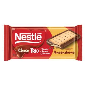 Biscoito Recheado Nestlé Chocotrio Amendoim 90g