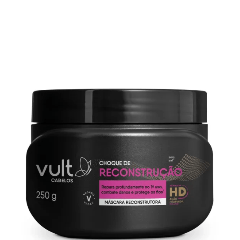 Máscara Vult Cabelos Choque de Reconstrução Pote 250g