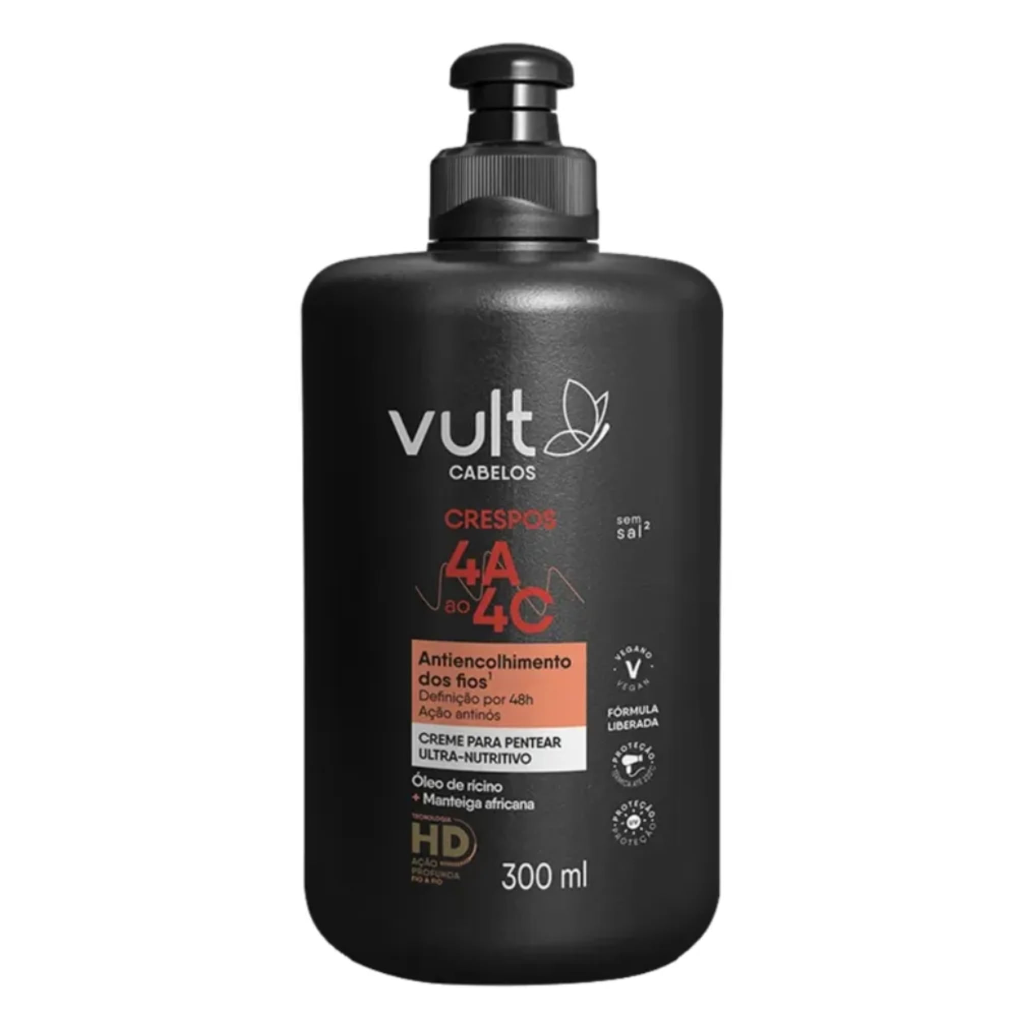 Creme para Pentear Vult Cabelos Crespos Frasco 300ml