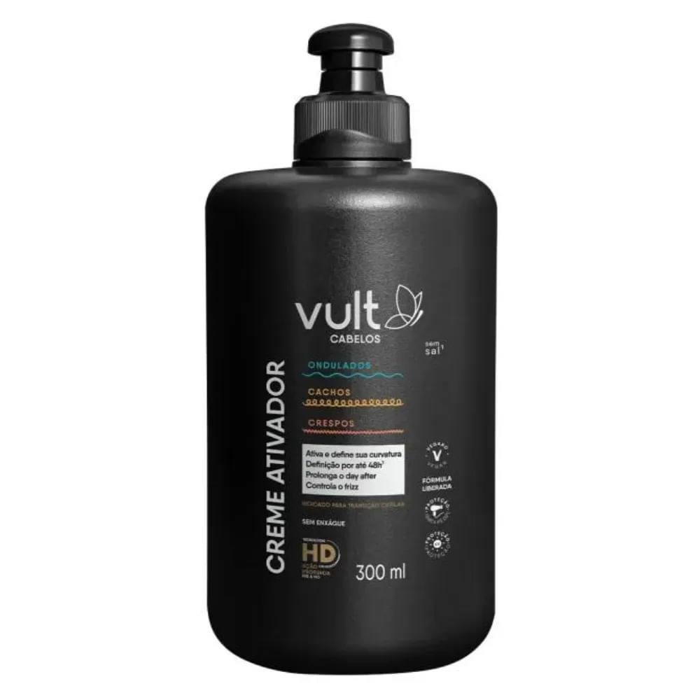 Creme Vult Cabelos Ondulados, Cachos e Crespos Frasco 300ml
