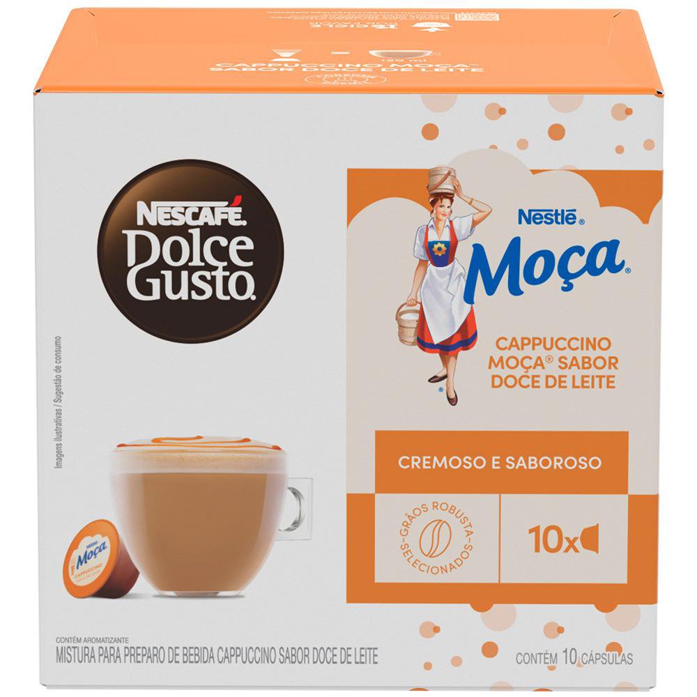 Cápsula de Café Nescafé Dolce Gusto Cappuccino Doce de Leite 170g Com 10 Cápsulas