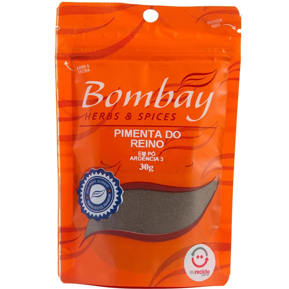 Pimenta do Reino em Pó Bombay Pouch 30g