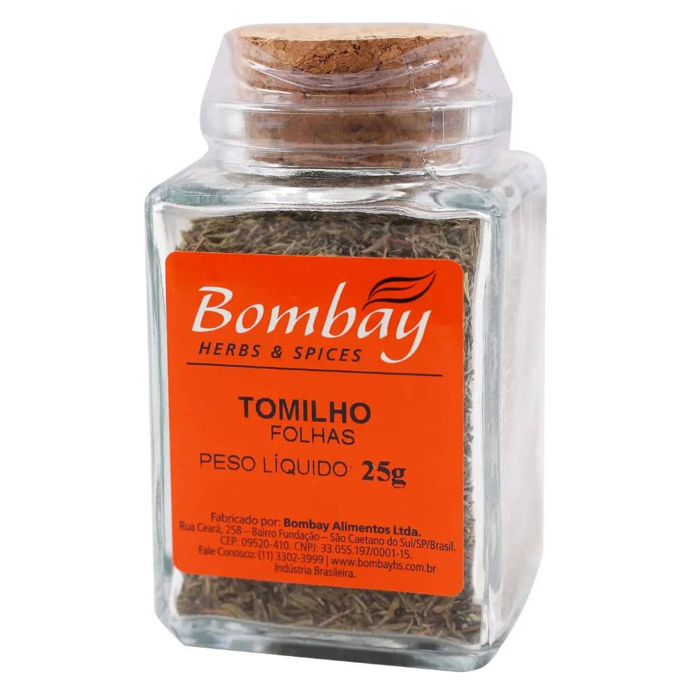 Tomilho Seco Folhas Bombay Vidro 25g