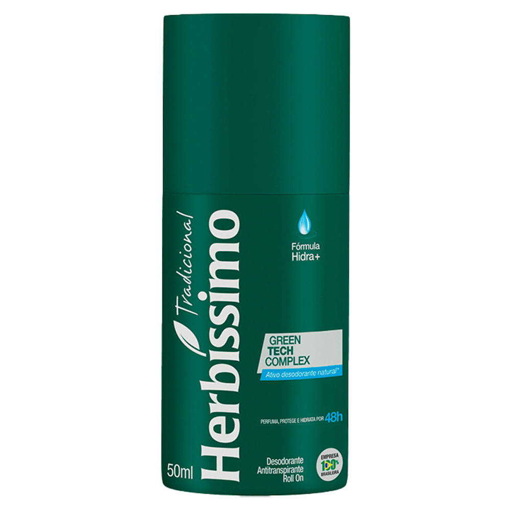Desodorante Roll-On Herbíssimo Unissex Tradicional 50ml