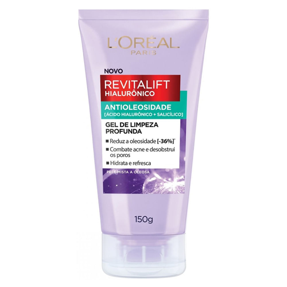 Gel de Limpeza Facial LOréal Revitalift Hialurônico Antioleosidade 150g