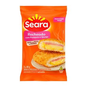 Frango Empanado Seara Recheado Presunto e Queijo 110g Frango Empanado Seara Recheado Presunto e Queijo 110g