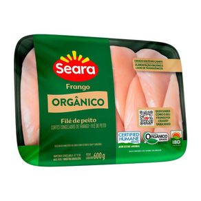 Filé de Peito de Frango Seara Orgânico Bandeja 600g Filé de Peito de Frango Seara Orgânico Bandeja 600g