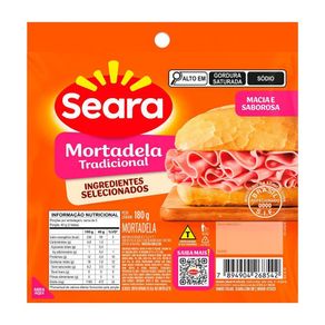 Mortadela Tradicional Fatiada Seara 180g Mortadela Tradicional Fatiada Seara 180g