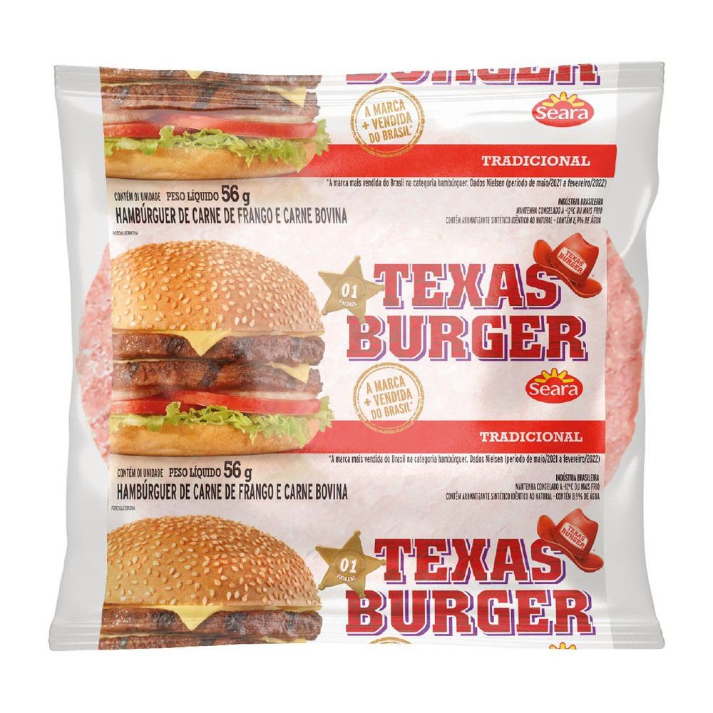 Hambúrguer Seara Texas Burger 56g