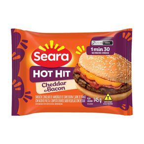 Sanduíche Congelado Seara Hot Hit Cheddar e Bacon 145g